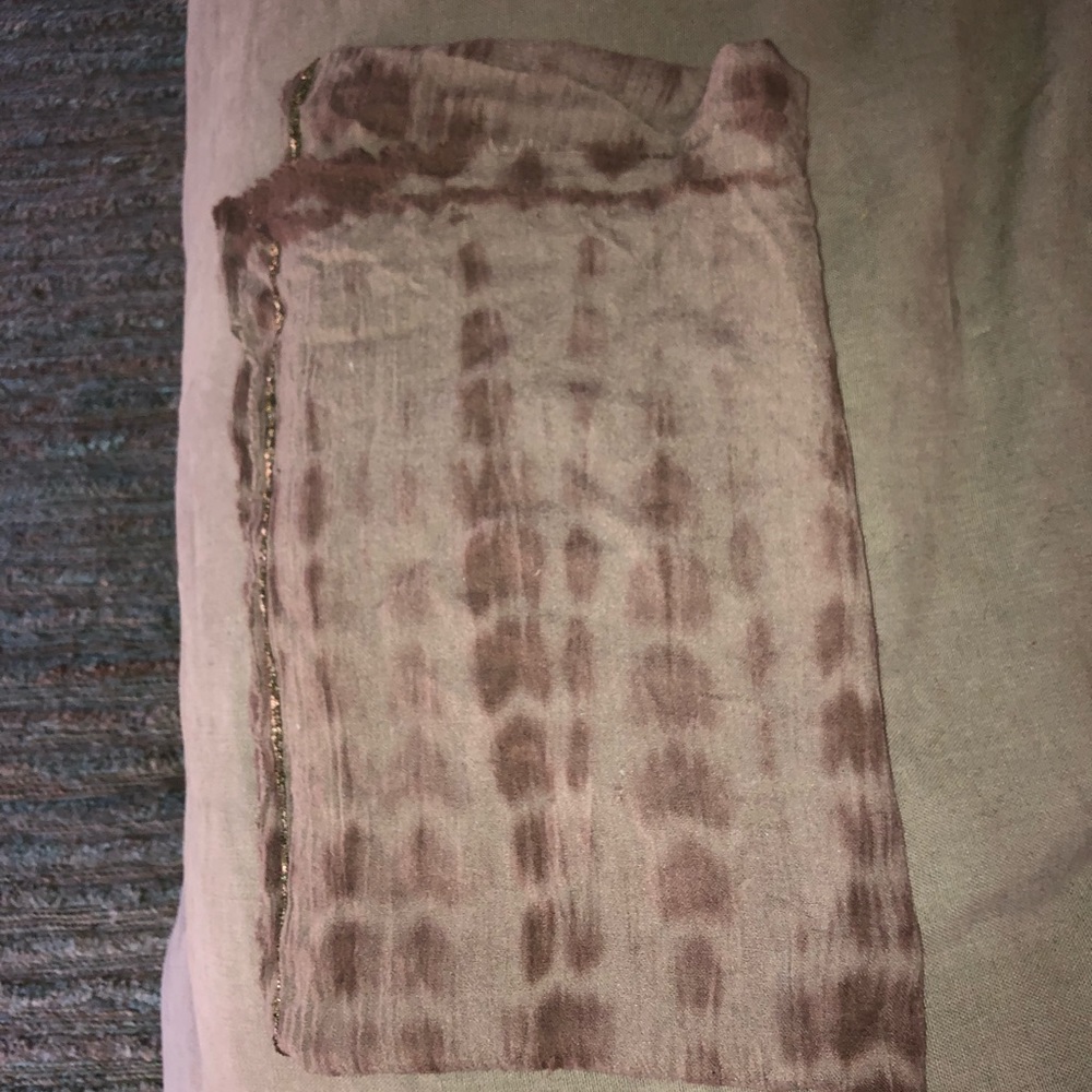 Zadig & Voltaire Gray Tie-dye Sequined Lightweight Wrap Scarf